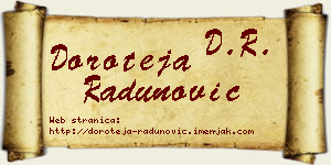 Doroteja Radunović vizit kartica